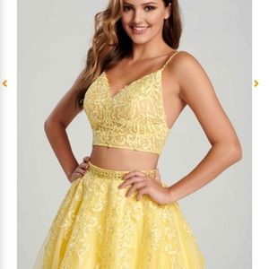 Ellie Wilde V-Neck Beaded Dress EW120059